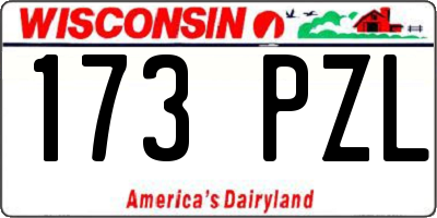 WI license plate 173PZL