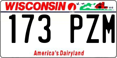 WI license plate 173PZM