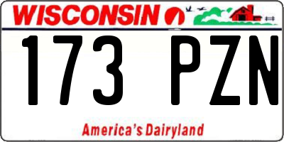 WI license plate 173PZN