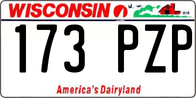 WI license plate 173PZP