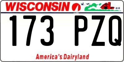 WI license plate 173PZQ