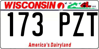 WI license plate 173PZT