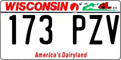 WI license plate 173PZV