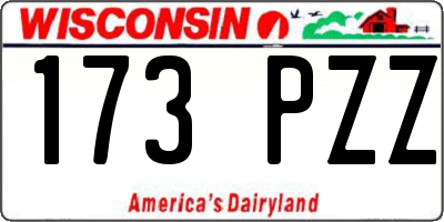 WI license plate 173PZZ