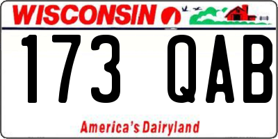 WI license plate 173QAB