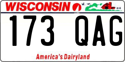 WI license plate 173QAG