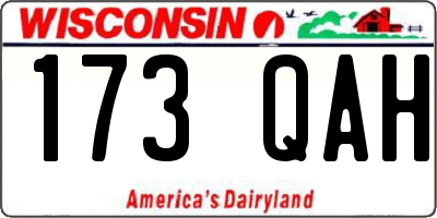 WI license plate 173QAH
