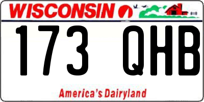 WI license plate 173QHB