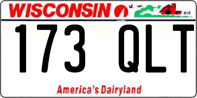 WI license plate 173QLT