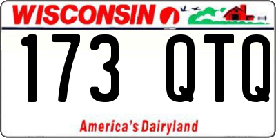 WI license plate 173QTQ