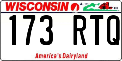 WI license plate 173RTQ