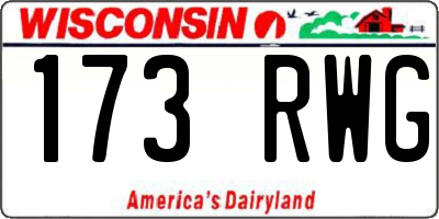WI license plate 173RWG