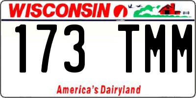 WI license plate 173TMM