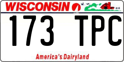 WI license plate 173TPC