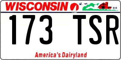 WI license plate 173TSR