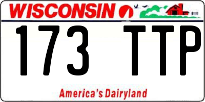 WI license plate 173TTP