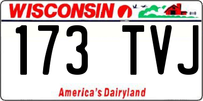 WI license plate 173TVJ