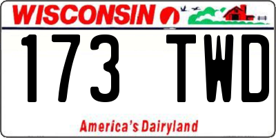 WI license plate 173TWD