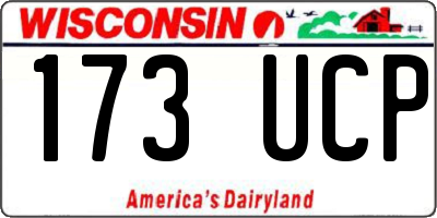 WI license plate 173UCP