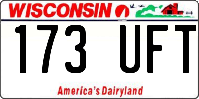 WI license plate 173UFT