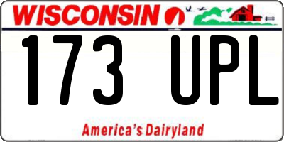 WI license plate 173UPL