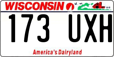 WI license plate 173UXH