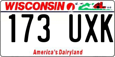 WI license plate 173UXK