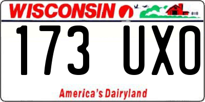 WI license plate 173UXO