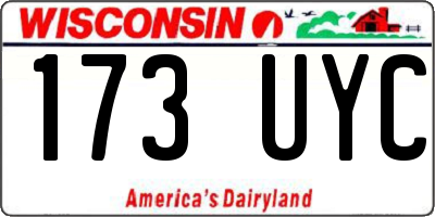 WI license plate 173UYC
