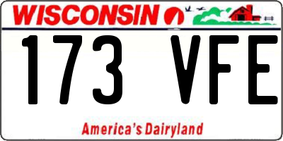 WI license plate 173VFE
