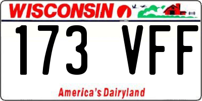 WI license plate 173VFF
