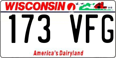 WI license plate 173VFG