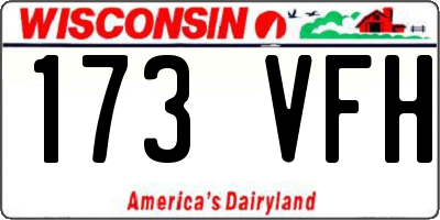WI license plate 173VFH