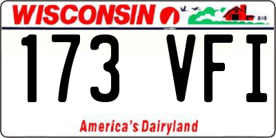 WI license plate 173VFI
