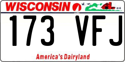 WI license plate 173VFJ