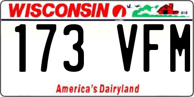 WI license plate 173VFM
