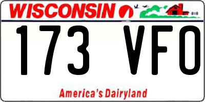 WI license plate 173VFO