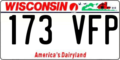 WI license plate 173VFP