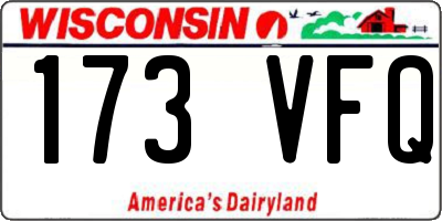 WI license plate 173VFQ