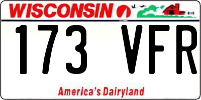 WI license plate 173VFR