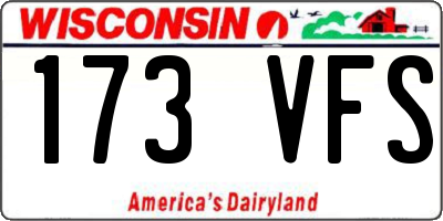 WI license plate 173VFS