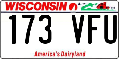 WI license plate 173VFU