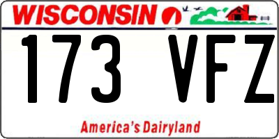 WI license plate 173VFZ