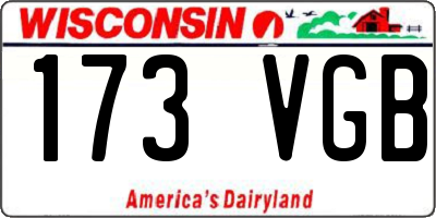 WI license plate 173VGB
