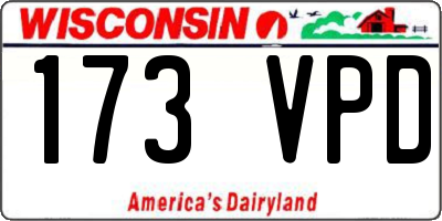 WI license plate 173VPD