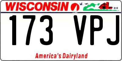 WI license plate 173VPJ