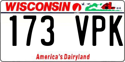 WI license plate 173VPK