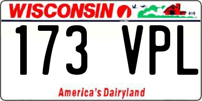 WI license plate 173VPL