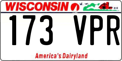WI license plate 173VPR