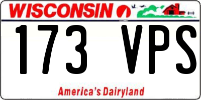 WI license plate 173VPS